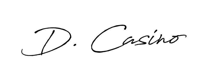 Design your own signature with our free online signature maker. With this signature software, you can create a handwritten (Antro_Vectra_Bolder) signature for name D. Casino. D. Casino signature style 7 images and pictures png