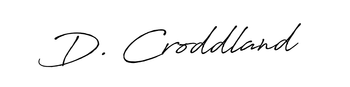 Make a beautiful signature design for name D. Croddland. With this signature (Antro_Vectra_Bolder) style, you can create a handwritten signature for free. D. Croddland signature style 7 images and pictures png