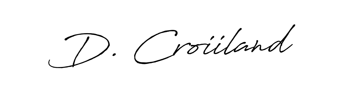 Make a beautiful signature design for name D. Croiiland. With this signature (Antro_Vectra_Bolder) style, you can create a handwritten signature for free. D. Croiiland signature style 7 images and pictures png