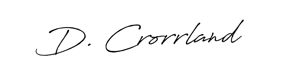 The best way (Antro_Vectra_Bolder) to make a short signature is to pick only two or three words in your name. The name D. Crorrland include a total of six letters. For converting this name. D. Crorrland signature style 7 images and pictures png