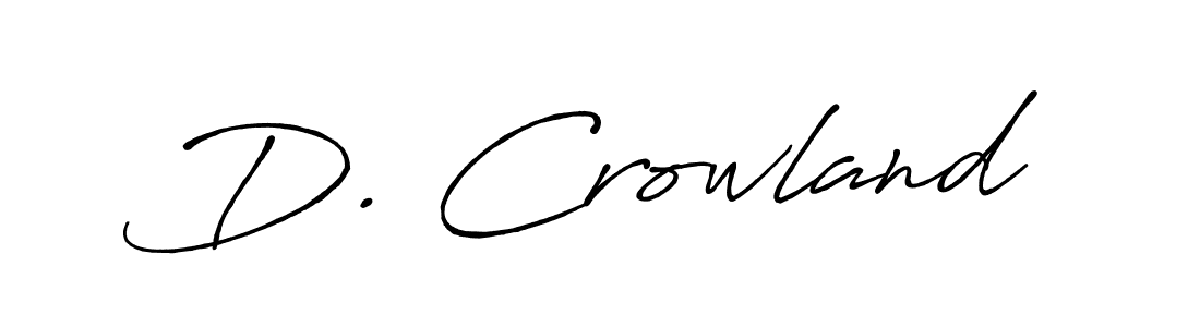 Use a signature maker to create a handwritten signature online. With this signature software, you can design (Antro_Vectra_Bolder) your own signature for name D. Crowland. D. Crowland signature style 7 images and pictures png