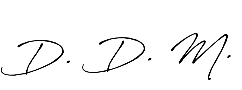 Similarly Antro_Vectra_Bolder is the best handwritten signature design. Signature creator online .You can use it as an online autograph creator for name D. D. M.. D. D. M. signature style 7 images and pictures png