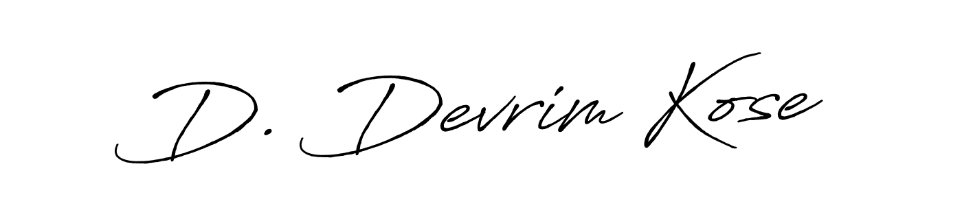 Create a beautiful signature design for name D. Devrim Kose. With this signature (Antro_Vectra_Bolder) fonts, you can make a handwritten signature for free. D. Devrim Kose signature style 7 images and pictures png
