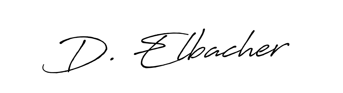 D. Elbacher stylish signature style. Best Handwritten Sign (Antro_Vectra_Bolder) for my name. Handwritten Signature Collection Ideas for my name D. Elbacher. D. Elbacher signature style 7 images and pictures png