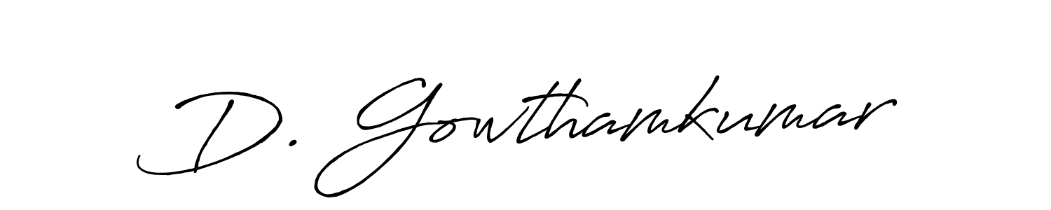 Use a signature maker to create a handwritten signature online. With this signature software, you can design (Antro_Vectra_Bolder) your own signature for name D. Gowthamkumar. D. Gowthamkumar signature style 7 images and pictures png