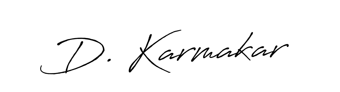 Make a beautiful signature design for name D. Karmakar. With this signature (Antro_Vectra_Bolder) style, you can create a handwritten signature for free. D. Karmakar signature style 7 images and pictures png