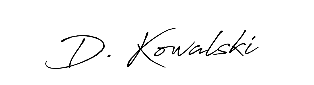 How to make D. Kowalski name signature. Use Antro_Vectra_Bolder style for creating short signs online. This is the latest handwritten sign. D. Kowalski signature style 7 images and pictures png