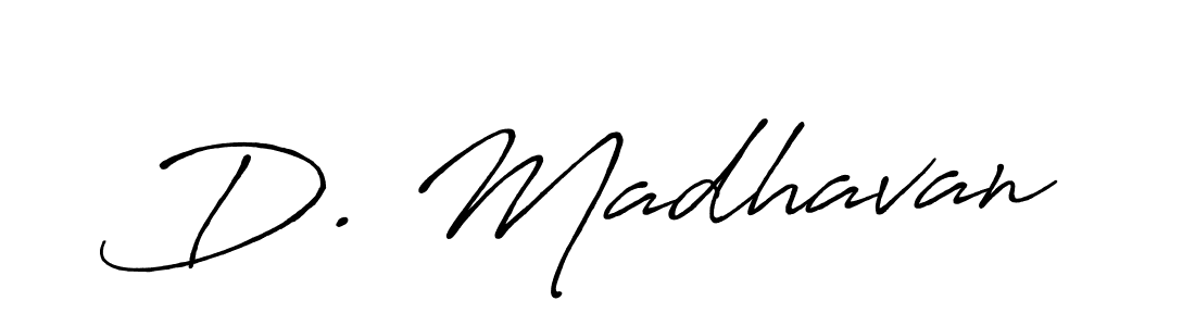 Design your own signature with our free online signature maker. With this signature software, you can create a handwritten (Antro_Vectra_Bolder) signature for name D. Madhavan. D. Madhavan signature style 7 images and pictures png