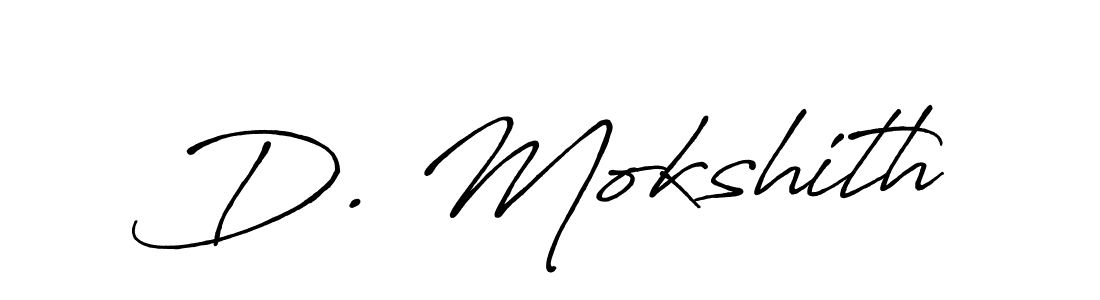 Use a signature maker to create a handwritten signature online. With this signature software, you can design (Antro_Vectra_Bolder) your own signature for name D. Mokshith. D. Mokshith signature style 7 images and pictures png
