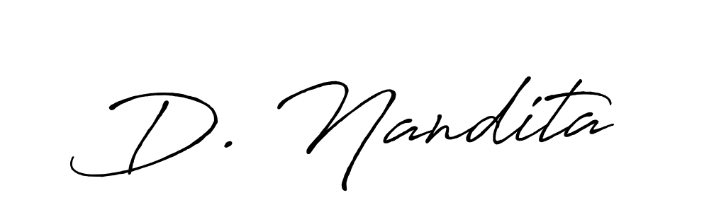 The best way (Antro_Vectra_Bolder) to make a short signature is to pick only two or three words in your name. The name D. Nandita include a total of six letters. For converting this name. D. Nandita signature style 7 images and pictures png