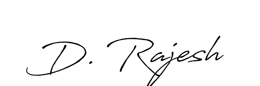 The best way (Antro_Vectra_Bolder) to make a short signature is to pick only two or three words in your name. The name D. Rajesh include a total of six letters. For converting this name. D. Rajesh signature style 7 images and pictures png