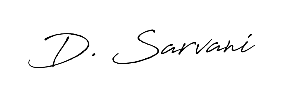 Create a beautiful signature design for name D. Sarvani. With this signature (Antro_Vectra_Bolder) fonts, you can make a handwritten signature for free. D. Sarvani signature style 7 images and pictures png