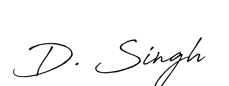 How to make D. Singh name signature. Use Antro_Vectra_Bolder style for creating short signs online. This is the latest handwritten sign. D. Singh signature style 7 images and pictures png