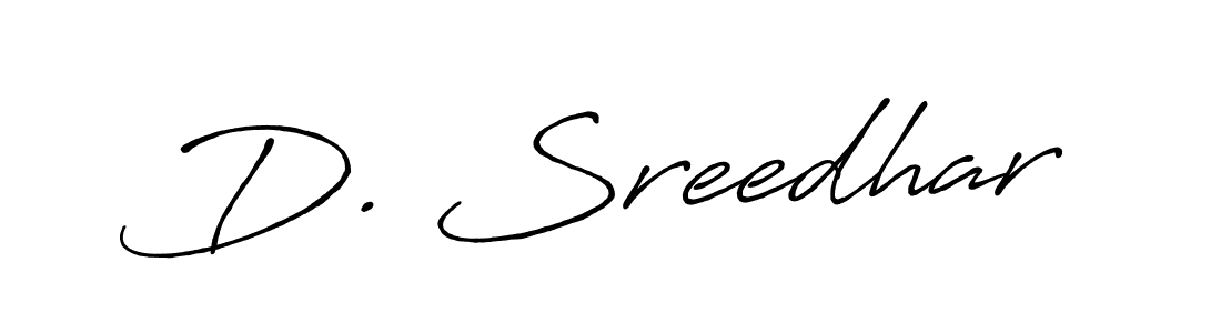 Design your own signature with our free online signature maker. With this signature software, you can create a handwritten (Antro_Vectra_Bolder) signature for name D. Sreedhar. D. Sreedhar signature style 7 images and pictures png