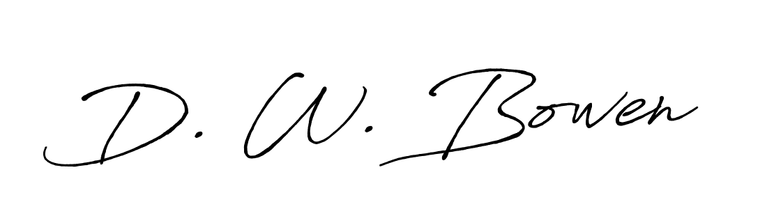 Make a beautiful signature design for name D. W. Bowen. With this signature (Antro_Vectra_Bolder) style, you can create a handwritten signature for free. D. W. Bowen signature style 7 images and pictures png