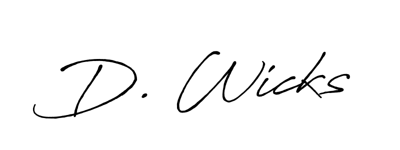 Also we have D. Wicks name is the best signature style. Create professional handwritten signature collection using Antro_Vectra_Bolder autograph style. D. Wicks signature style 7 images and pictures png