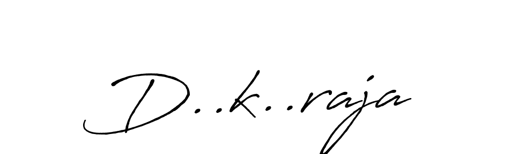 Make a beautiful signature design for name D..k..raja. With this signature (Antro_Vectra_Bolder) style, you can create a handwritten signature for free. D..k..raja signature style 7 images and pictures png