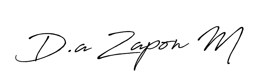 Design your own signature with our free online signature maker. With this signature software, you can create a handwritten (Antro_Vectra_Bolder) signature for name D.a Zapon M. D.a Zapon M signature style 7 images and pictures png