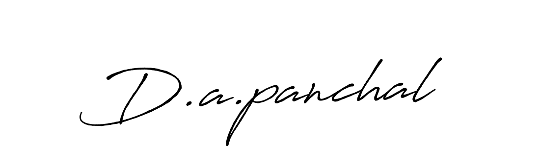 How to make D.a.panchal name signature. Use Antro_Vectra_Bolder style for creating short signs online. This is the latest handwritten sign. D.a.panchal signature style 7 images and pictures png