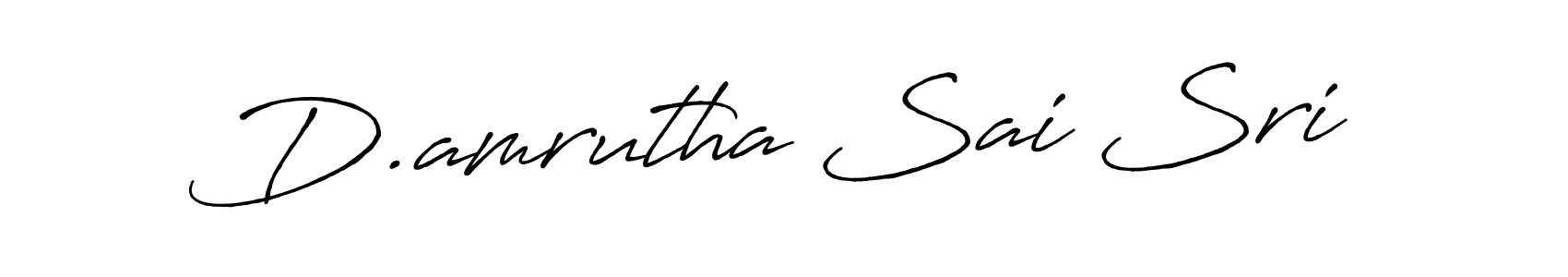 Create a beautiful signature design for name D.amrutha Sai Sri. With this signature (Antro_Vectra_Bolder) fonts, you can make a handwritten signature for free. D.amrutha Sai Sri signature style 7 images and pictures png