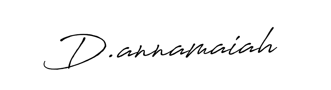 How to make D.annamaiah name signature. Use Antro_Vectra_Bolder style for creating short signs online. This is the latest handwritten sign. D.annamaiah signature style 7 images and pictures png