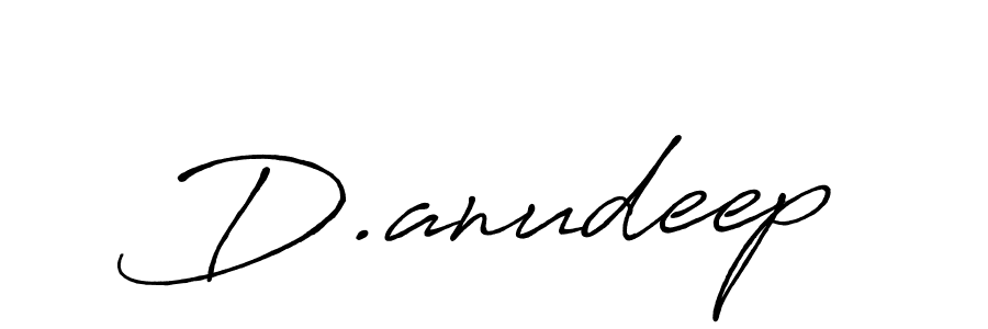 Create a beautiful signature design for name D.anudeep. With this signature (Antro_Vectra_Bolder) fonts, you can make a handwritten signature for free. D.anudeep signature style 7 images and pictures png