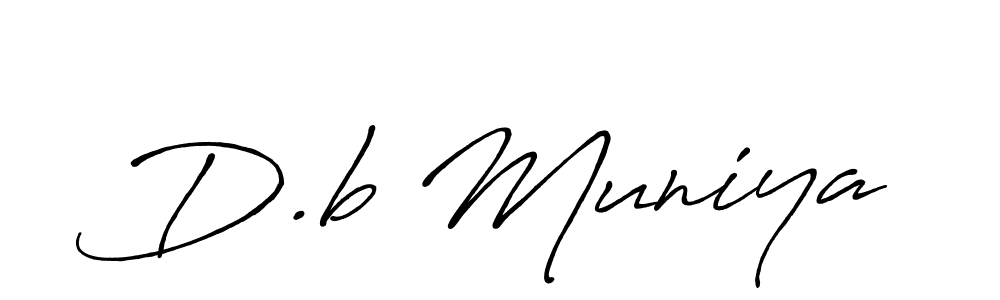 D.b Muniya stylish signature style. Best Handwritten Sign (Antro_Vectra_Bolder) for my name. Handwritten Signature Collection Ideas for my name D.b Muniya. D.b Muniya signature style 7 images and pictures png