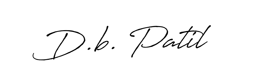 Also we have D.b. Patil name is the best signature style. Create professional handwritten signature collection using Antro_Vectra_Bolder autograph style. D.b. Patil signature style 7 images and pictures png