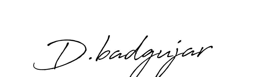 Design your own signature with our free online signature maker. With this signature software, you can create a handwritten (Antro_Vectra_Bolder) signature for name D.badgujar. D.badgujar signature style 7 images and pictures png