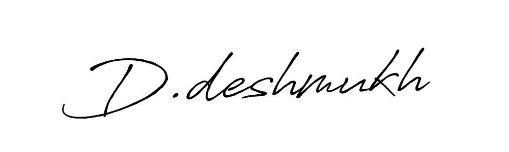 Make a beautiful signature design for name D.deshmukh. With this signature (Antro_Vectra_Bolder) style, you can create a handwritten signature for free. D.deshmukh signature style 7 images and pictures png