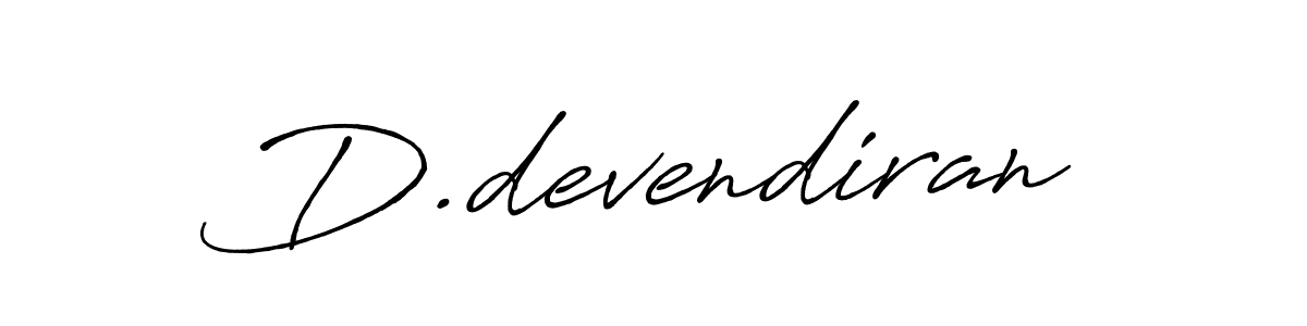 Create a beautiful signature design for name D.devendiran. With this signature (Antro_Vectra_Bolder) fonts, you can make a handwritten signature for free. D.devendiran signature style 7 images and pictures png