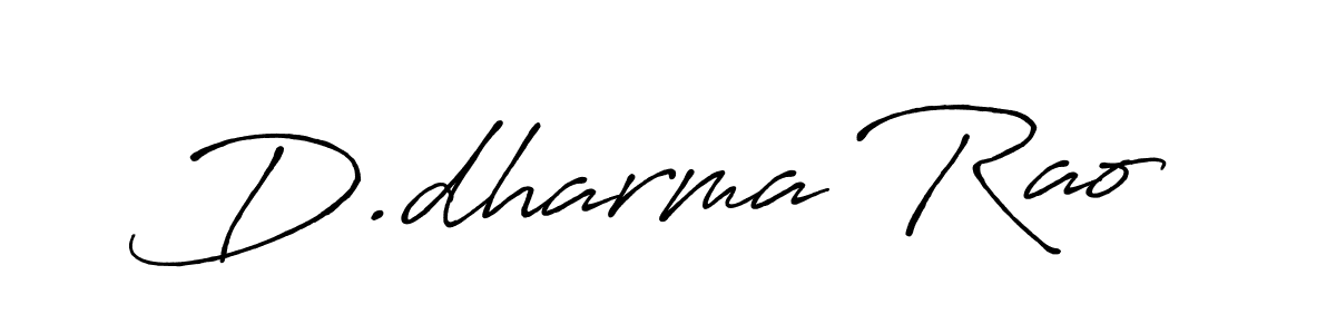 How to make D.dharma Rao name signature. Use Antro_Vectra_Bolder style for creating short signs online. This is the latest handwritten sign. D.dharma Rao signature style 7 images and pictures png