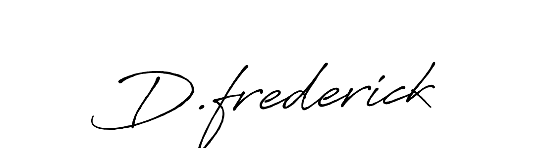 Design your own signature with our free online signature maker. With this signature software, you can create a handwritten (Antro_Vectra_Bolder) signature for name D.frederick. D.frederick signature style 7 images and pictures png