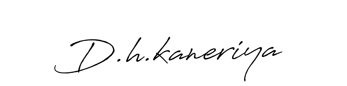 Design your own signature with our free online signature maker. With this signature software, you can create a handwritten (Antro_Vectra_Bolder) signature for name D.h.kaneriya. D.h.kaneriya signature style 7 images and pictures png