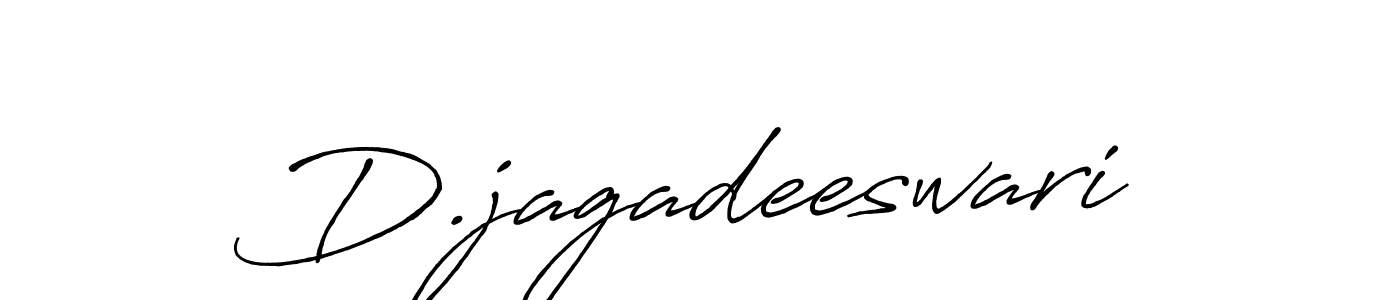 Create a beautiful signature design for name D.jagadeeswari. With this signature (Antro_Vectra_Bolder) fonts, you can make a handwritten signature for free. D.jagadeeswari signature style 7 images and pictures png