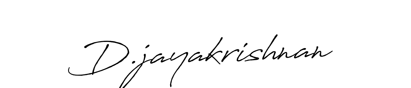 Create a beautiful signature design for name D.jayakrishnan. With this signature (Antro_Vectra_Bolder) fonts, you can make a handwritten signature for free. D.jayakrishnan signature style 7 images and pictures png