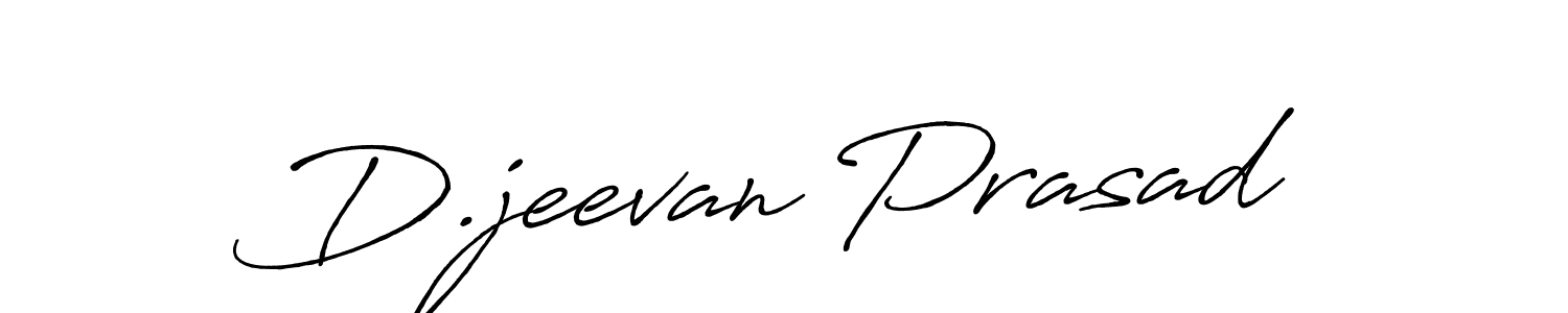 Design your own signature with our free online signature maker. With this signature software, you can create a handwritten (Antro_Vectra_Bolder) signature for name D.jeevan Prasad. D.jeevan Prasad signature style 7 images and pictures png