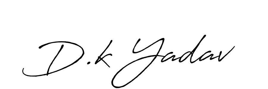 How to make D.k Yadav name signature. Use Antro_Vectra_Bolder style for creating short signs online. This is the latest handwritten sign. D.k Yadav signature style 7 images and pictures png