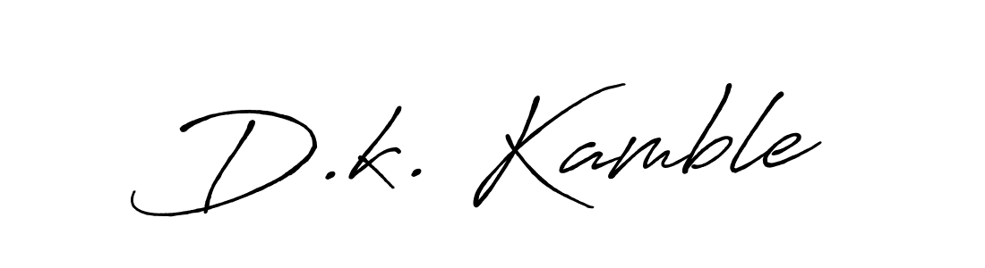 Design your own signature with our free online signature maker. With this signature software, you can create a handwritten (Antro_Vectra_Bolder) signature for name D.k. Kamble. D.k. Kamble signature style 7 images and pictures png