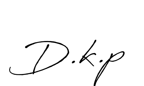 How to make D.k.p name signature. Use Antro_Vectra_Bolder style for creating short signs online. This is the latest handwritten sign. D.k.p signature style 7 images and pictures png