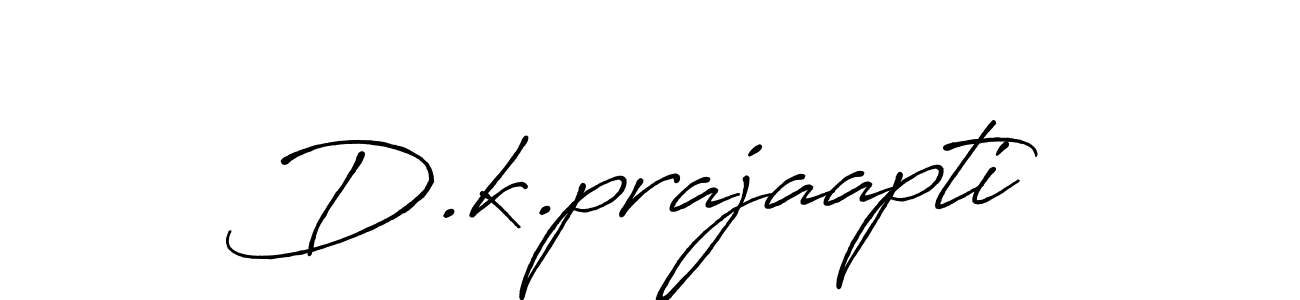 Make a beautiful signature design for name D.k.prajaapti. With this signature (Antro_Vectra_Bolder) style, you can create a handwritten signature for free. D.k.prajaapti signature style 7 images and pictures png