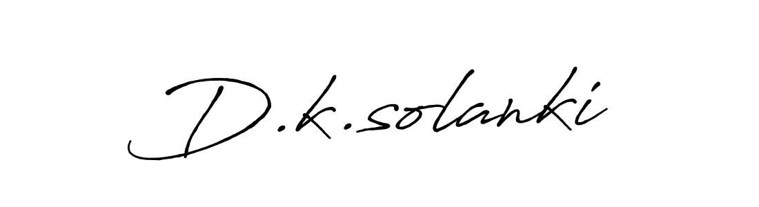 Make a beautiful signature design for name D.k.solanki. With this signature (Antro_Vectra_Bolder) style, you can create a handwritten signature for free. D.k.solanki signature style 7 images and pictures png