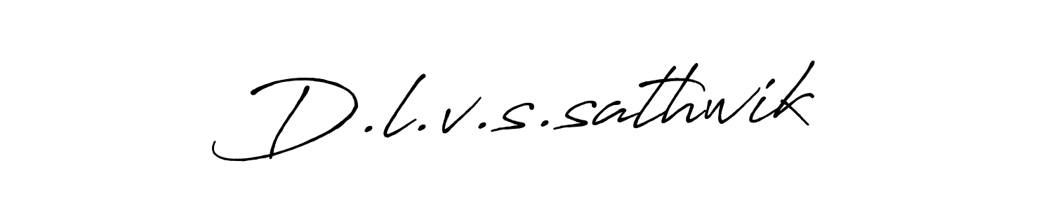 Design your own signature with our free online signature maker. With this signature software, you can create a handwritten (Antro_Vectra_Bolder) signature for name D.l.v.s.sathwik. D.l.v.s.sathwik signature style 7 images and pictures png