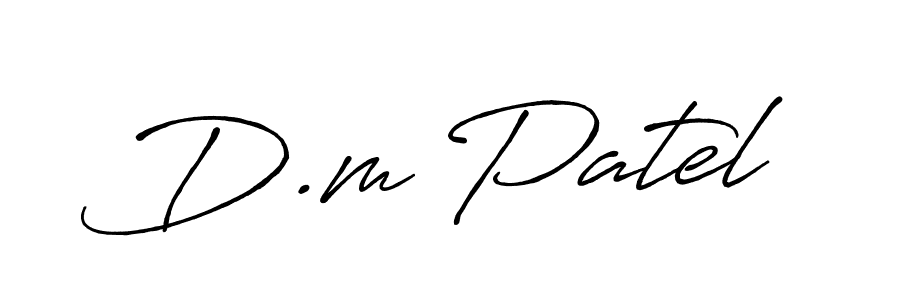 The best way (Antro_Vectra_Bolder) to make a short signature is to pick only two or three words in your name. The name D.m Patel include a total of six letters. For converting this name. D.m Patel signature style 7 images and pictures png