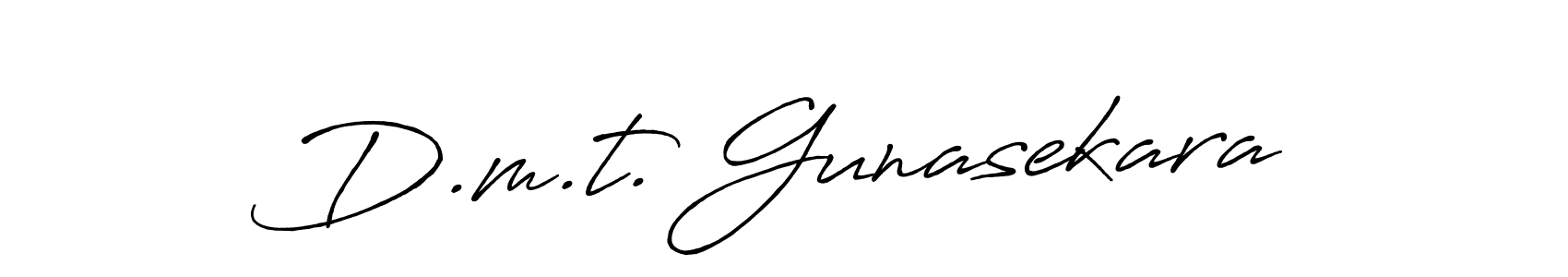 Design your own signature with our free online signature maker. With this signature software, you can create a handwritten (Antro_Vectra_Bolder) signature for name D.m.t. Gunasekara. D.m.t. Gunasekara signature style 7 images and pictures png