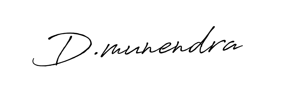 The best way (Antro_Vectra_Bolder) to make a short signature is to pick only two or three words in your name. The name D.munendra include a total of six letters. For converting this name. D.munendra signature style 7 images and pictures png