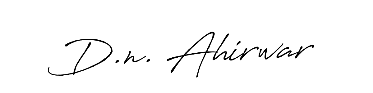 Also we have D.n. Ahirwar name is the best signature style. Create professional handwritten signature collection using Antro_Vectra_Bolder autograph style. D.n. Ahirwar signature style 7 images and pictures png