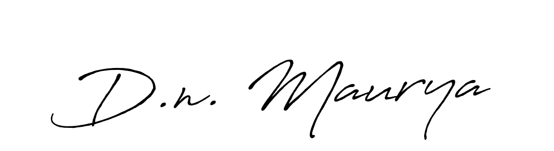 Make a beautiful signature design for name D.n. Maurya. With this signature (Antro_Vectra_Bolder) style, you can create a handwritten signature for free. D.n. Maurya signature style 7 images and pictures png