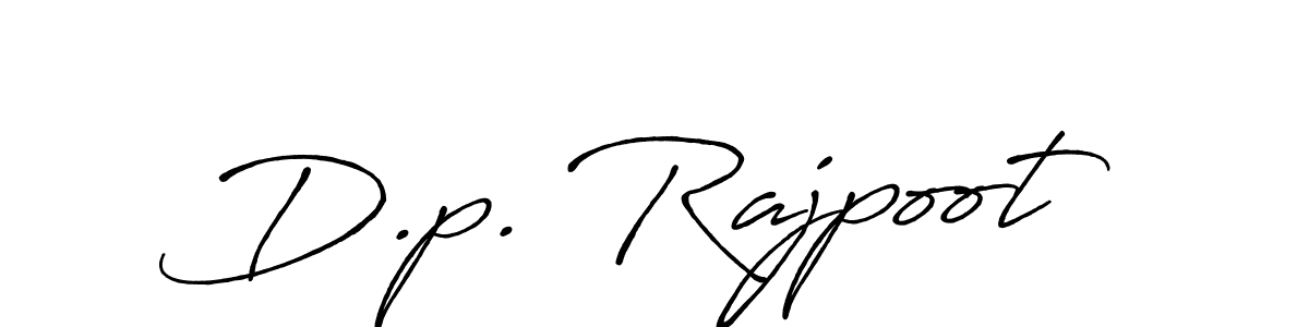 How to make D.p. Rajpoot name signature. Use Antro_Vectra_Bolder style for creating short signs online. This is the latest handwritten sign. D.p. Rajpoot signature style 7 images and pictures png