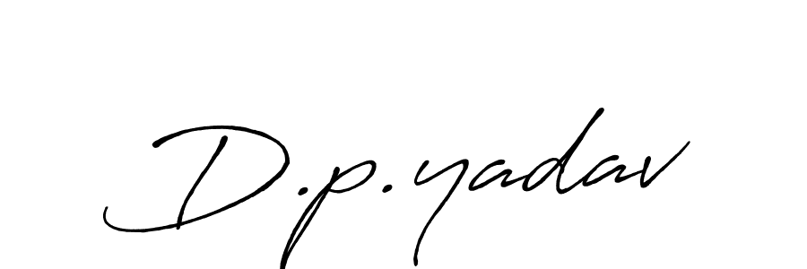 Design your own signature with our free online signature maker. With this signature software, you can create a handwritten (Antro_Vectra_Bolder) signature for name D.p.yadav. D.p.yadav signature style 7 images and pictures png